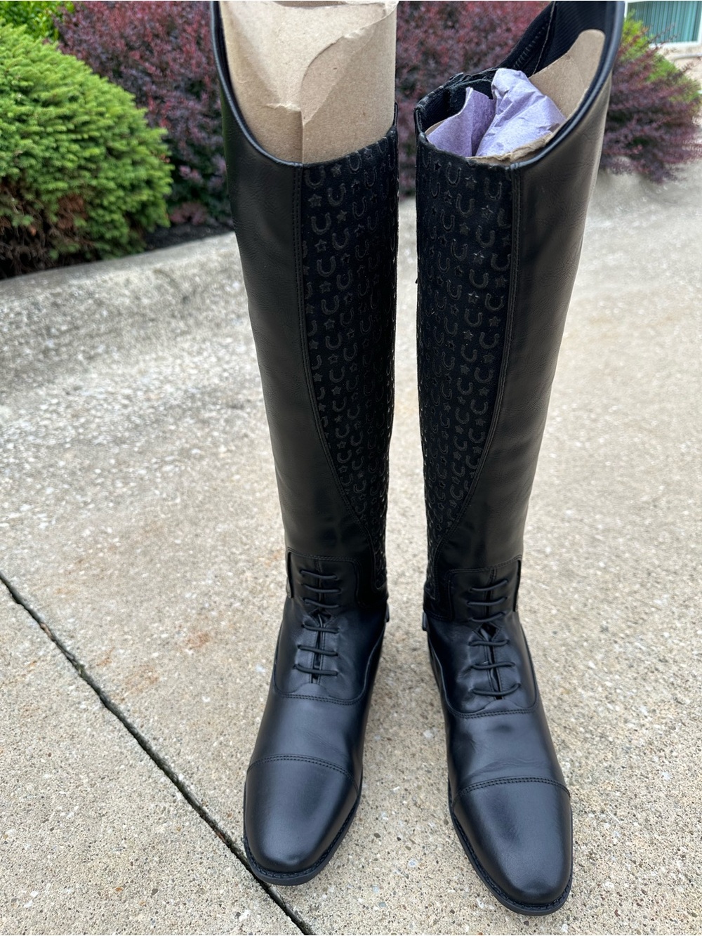 Ovation Black Women's Tall Riding Boots 8